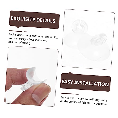 25pcs Aquarium Tubing Holder Cups Airline Clips for Fish Tanks and Aquariums Easy Installation for Air Hose Management