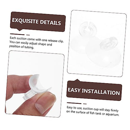 25pcs Aquarium Tubing Holder Cups Airline Clips for Fish Tanks and Aquariums Easy Installation for Air Hose Management
