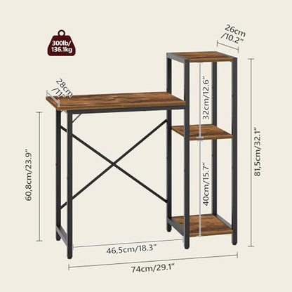 MAHANCRIS 20 Gallon and 5-10 Gallon Fish Tank Stand Bundle, Heavy Duty Aquarium Stand with Storage Shelves, Metal Frame Turtle Reptile Terrarium Stand, for Home Office, FTHR2001-FTHR5201