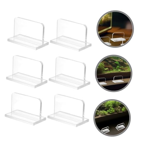 VOSAREA 6pcs Acrylic Replacement Handles for Fish Tank Lids Easy to Install Aquarium Cover Accessories for Safe Use and Performance
