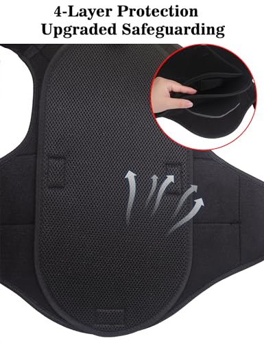 Motorcycle Armor Vest for Men, Dirt Bike Gear Body Armor Vest Chest Protector Motocross Gear, Motorcycle Riding Protective Gear for Off-Road Racing Cycling Skiing
