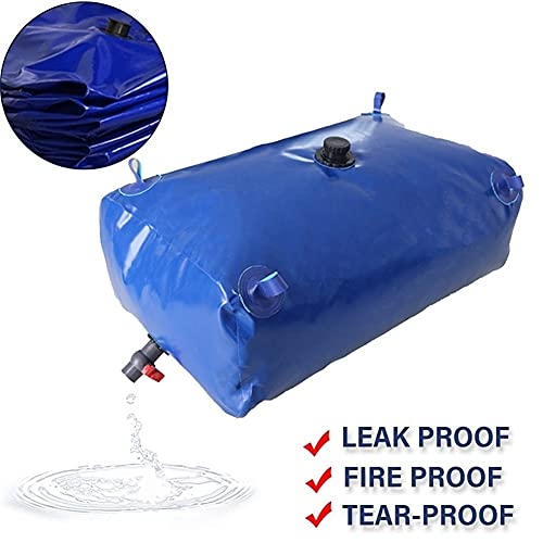 Flexible Water Tank with Tap, Space-saving Water Storage Container, Portable Collapsible Bucket, 0.9mm Thick Pvc Leakproof for Outdoor Camping, Fishing, Gardening, Car Washing(468L/1.3x0.8x0.45M) - size: 468L/1.3x0.8x0.45M