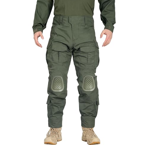 G3 Tactical Knee Pads Army Green | 1 Pair Protective Knee Pads Inserts for Tactical Airsoft Paintball Hunting Combat Military Pants - color: Army green