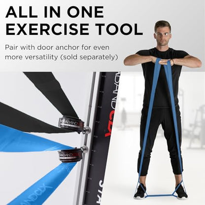 THERABAND CLX Resistance Band with Loops, Fitness Band for Home Exercise and Workouts - color: Blue/Black - Extra Heavy/Special Heavy