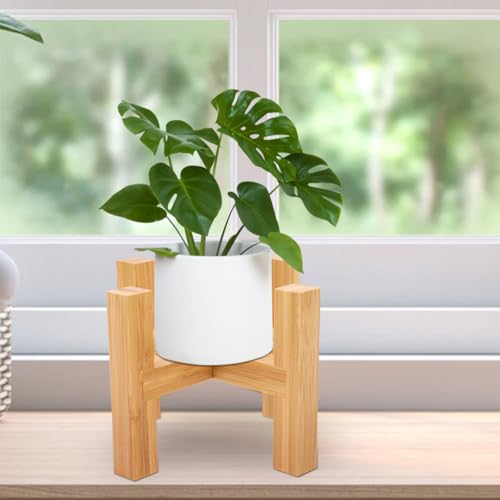 SHINEOFI Wooden Flowerpot Pedestal Stand with Anti-slip Pads Simple Wood Base for Indoor Outdoor Plant Display Multi-functional Rack for Flowerpots Crafts and Mini Fish Tanks Home Garden
