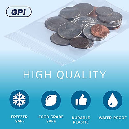 3" x 6" Small Reclosable Zip Bag - Heavy-duty 4 Mil, Bulk Case of 100 - Clear, Resealable Zip Top Lock for Storage & Packaging Food, Nuts, Bolts & Screws. - size: 3" x 6"
