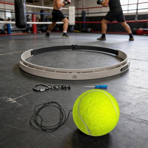Boxing Ball with Headband Wearable Fitness Equipment - color: tennis