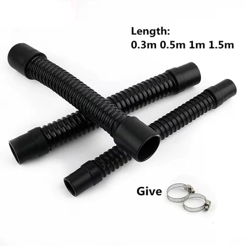 Durable Fish Tank Corrugated Hose – 20/25/32/40mm Inner Diameter, Soft Rubber Connector for Aquarium Water Pump Pipe, 4 Sizes, Vibration Reduction (1PC)(ID 40mm-1.5m)
