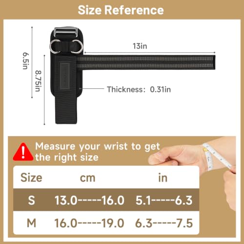 MANUEKLEAR 2 Size Gym Lifting Straps with D Rings for Cable Machine - color: Black