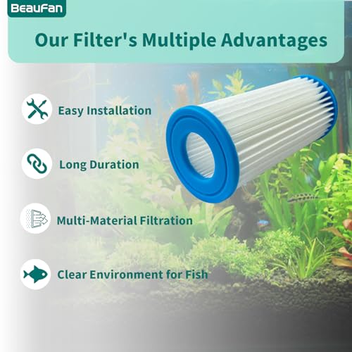4 Pack Micron Cartridge Compatible with Marineland Magnum ML90770 Canister Filters & Polishing Internal Canister Filter ML90770, Compare to Part# PA0140 - size: 4 Pack Canister Filters