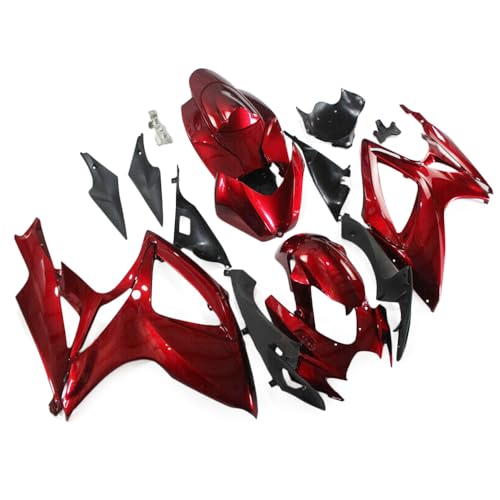ABS Plastics Fairing Kit Fit for Suzuki GSXR600 GSXR750 2006 2007 K6 Injection Mold Bodywork Candy Red Black Body Kits - size: Style 7