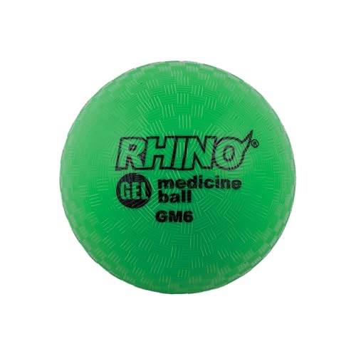 Champion Sports Rhino Gel Filled Medicine Ball – Durable, Soft Grip Weighted Ball for Strength, Cardio, & Rebounder Training – Multiple Weights for Home Gym & Fitness - style: 7 LB Medicine Ball (Green)