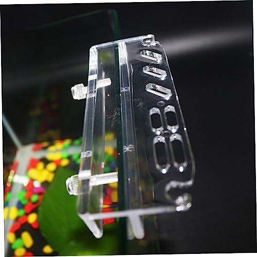 FOMIYES Acrylic Aquarium Tool Holder Rack for Water Plants Maintenance Storage Organizer for Fish Tank Cleaning Tools Design