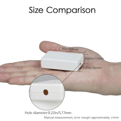 Project Box 5 Pieces ABS Plastic Electrical Project Case Small Junction Box for Electronics White 2.36 x 1.42 x 0.67 inch (60 x 36 x 17 mm) - color: 5 pieces, size: 2.36"x 1.42"x 0.67"