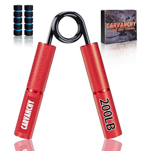 Grip Strength Trainer Set, 6 Pack, 50-350LB, Wrist Forearm Strengthener, Metal No Slip, Hand Grip Gripper Strengthener for Strength Training and Exercise, Hand Workout Squeezer Grip Strength - color: Red