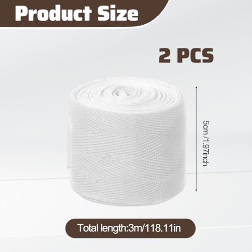 2PCS White Boxing Hand Wraps, Boxing Elastic Mexican Hand Wrap Elastic Wrist Compression Bandage Elastics Hands Wraps, Hands Protection for Teenager Boxings Glove Under Mitts Wrist Protection 3.1m