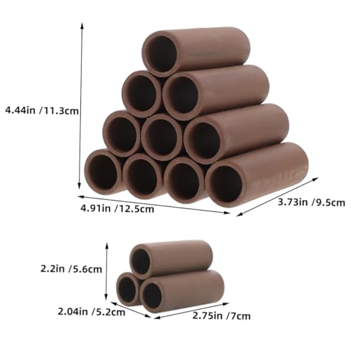 2Pcs Pottery Shrimp Breeding Shelter Durable Aquarium Hiding Place Optimal Shrimp Habitat Decor Easy Install Spawning Tube for Fish Tank