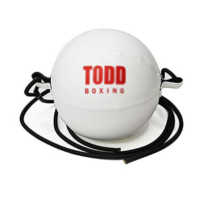 Speed Punch Bag Leather Speed Ball Hanging Boxing Punching Ball, Double End Ball with Boxing Reflex Ball for Gym MMA Boxing Sports Punch Bag - color: White