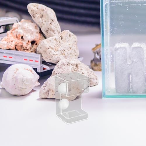 BESPORTBLE Acrylic Fish Feeder with Suction Cup Stationary Feed Tube Anti-Drift Design for Aquarium Fish and Shrimp Feeding Accessory