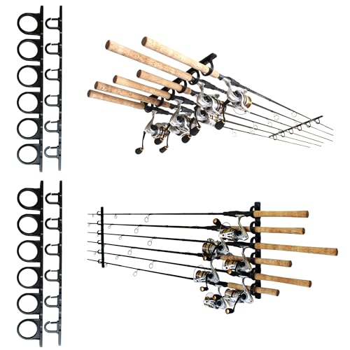 Rush Creek Creations Ceiling Fishing Rod Holder for 6 Rods, Fishing Gear - size: Two Pack