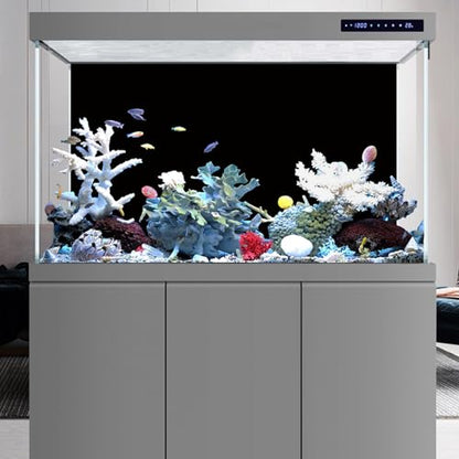 YongFoto Black Fish Tank Background 30x12 inch Black Fish Tank Backdrop AquariumTerrarium Background - size: 30 x 12 inches