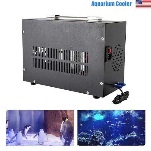 Aquarium Chiller Water Fish Shrimp Tank Cooler Cooling Machine Constant Temperature System Digital Tube Code Display Screen for Aquariums Seafood Markets Supermarkets Aquaculture (60L/15Gal)