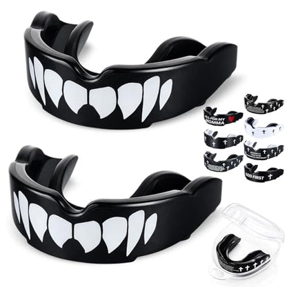 Yaomiao 2 Pcs Christian Mouth/Teeth Guards - size: Adult, style: Black Fangs