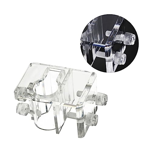 DOITOOL 2pcs Aquarium Water Holder Clip Clamp for Fish Tank Fixed Clamp Screw Adjustment (5-26mm)