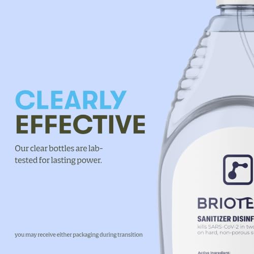 BRIOTECH Sanitizer Disinfectant Hypochlorous, Nursery, 1 Gallon Refill | Kill 99.99% of viruses, bacteria, control mold, eliminate odor, gentle for nursery, play rooms, food contact surfaces - size: 128 Fl Oz (Pack of 1)