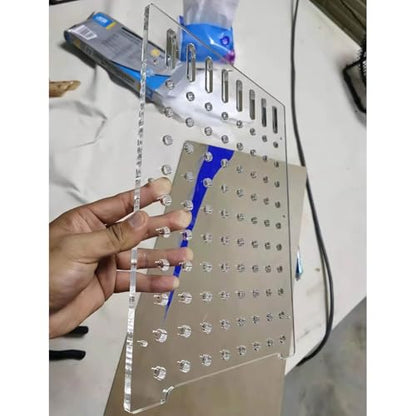 Rygcrud Acrylic Aquarium Dividers with Suction Cups, Transparent Fish Tank Separator for Fighting Divide Space, 5mm Thick Panel(64x65cm)