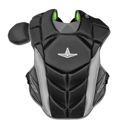 ALL STAR MVP-PRO Youth and Adult Chest Protectors, NOCSAE - color: Black/Graphite, size: Large
