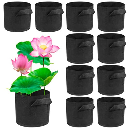 10Pack Lily Plant Pots for Pond, Aquatic Plant Pot, Durabl Breathe Reusable Fabric Pots for Aquatic Plants, Potato, Carrot, Onion, Flower