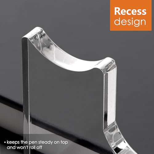 Acrylic Pen Holder Display Stand, Shop Fountain Pencil Makeup Brush Rack, Ballpoint Pen Showholder, Paintbrush Drying Rack Organizer Desk for Home School Office Or Store Use - style: 1 Tier