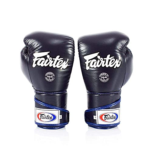 Fairtex BGV6 Angular Boxing Gloves, Locked Thumb Muay Thai MMA Kickboxing - color: Blue, size: 12oz