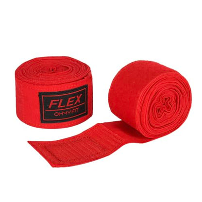 Flex Boxing Hand Wraps - 236 Inch/6M Extra Long for Premium Protection and Ultimate Performance - color: Red