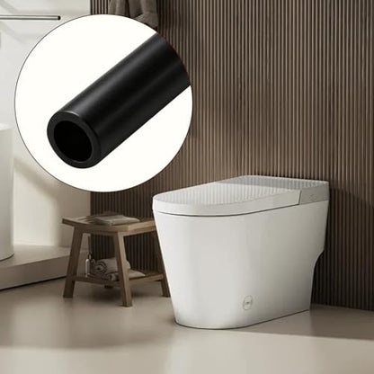 Universal Toilet Refill Tube Hose Pipe Replacement, 11.6 Inch Rubber Water Line with Clip Clamp Connector, 3 Pack (Black1) - color: Black1