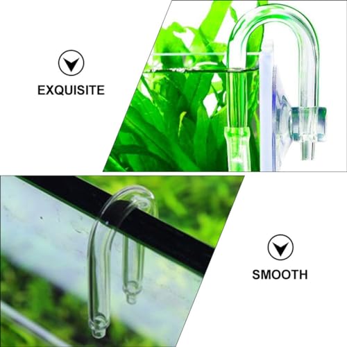 CO2 Diffuser Tube for Aquarium U-Shaped Glass Connecting Pipe 1-Piece CO2 Regulator Connector for Fish Tank Compatible Aquatic Plants and