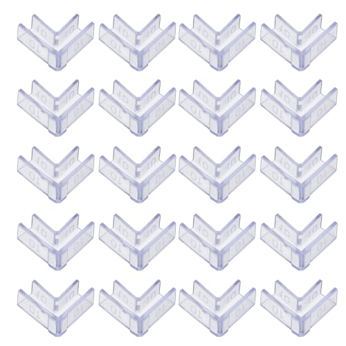Zerodeko 25pcs Fish Tank Corner Guards 90 Degree L-Shaped PVC Edge Protectors for 10mm Aquarium Glass Safety Bumpers Childproof Impact-Resistant Edge Covers
