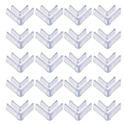 Zerodeko 25pcs Fish Tank Corner Guards 90 Degree L-Shaped PVC Edge Protectors for 10mm Aquarium Glass Safety Bumpers Childproof Impact-Resistant Edge Covers