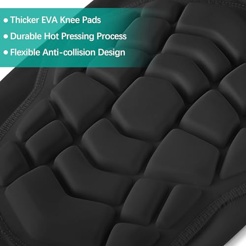 Knee Pads Compression Leg Sleeve Wrestling Volleyball Football Knee Pads, Knee Compression Sleeve for Youth Adult, 1 pair of Knee Sleeves ((#1) Black-2pcs,Medium) - color: (#1) Black-2pcs, size: Medium