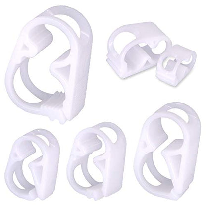 Glarks 40-Pieces 4 Szie Shut Off Plastic Tubing Hose Clamps Single Position and Adjustable Open to Complete Closure Clamps for Tubing 1/8'' - 1/2''