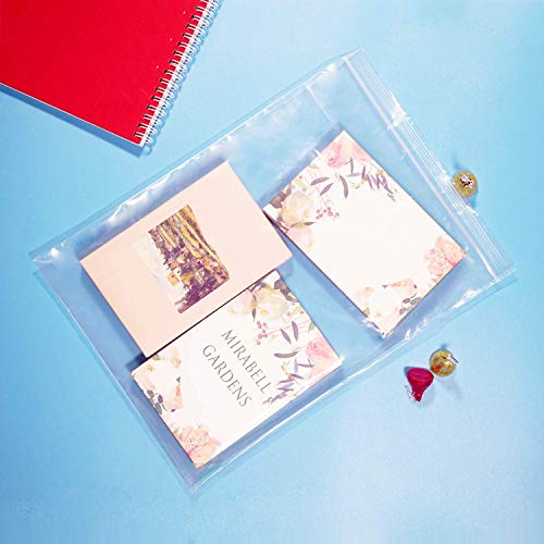 100 Count - 10" x 13" Clear Zip Bags - 2 Mil Reclosable Zip Plastic Poly Bags with Lock Seal Zipper for Clothing, T-Shirt, Prints, Photos, Documents - size: 10" x 13"