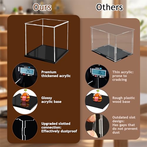 Acrylic Display Case for Lego Collectibles, Clear Box 11x9x10in - size: 11 x 9 x 10 inches