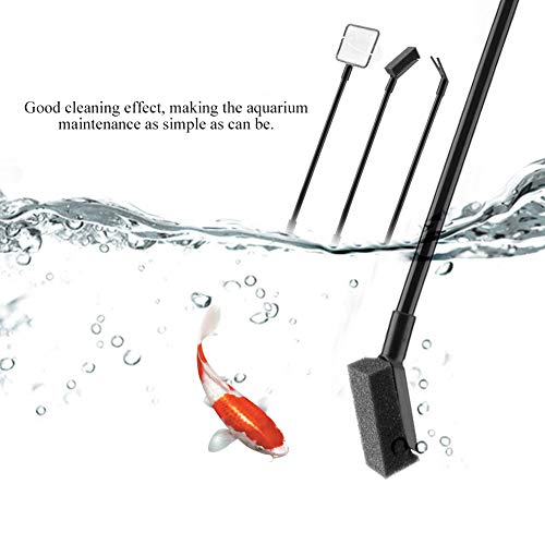 TOPINCN 4 in 1 Aquarium Fish Clean Tool Set Portable Aquarium Cleaning Tool Set Fish Cleaner Brush Multipurpose Aquarium Cleaning Tool Kit