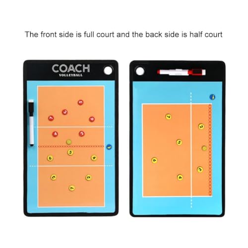 Volleyball Magnetic Tactic Board with Pen Volleyball Coaching Clipboard for Training Match Portable Volleyball Strategy Board