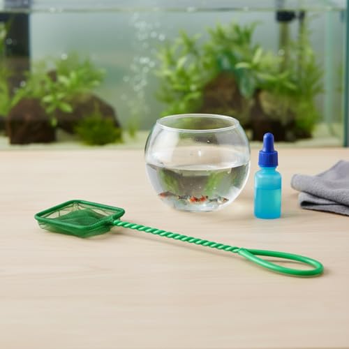 Green Square Mesh Aquarium Net for Fish Transfer and Tank Cleaning - size: 12.2 x 2.95 x 2.76"