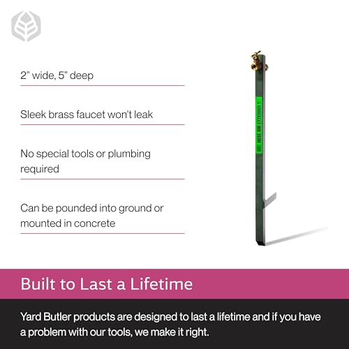 Yard Butler IHBE-6 Garden Hose Bib Extender - Durable Hose Stand for Keeping It Elevated - Convenient Garden Accessory - Rust-Resistant - Anti-Kink Design - Easy Installation - size: Extender