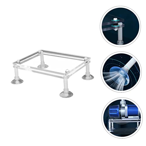 Happyyami Submersible Pump Shockproof Rack Medium Acrylic Water Pump Bracket Double Design for Fish Tank and Aquarium Use - size: 12X10X3.5CM