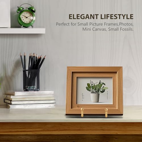 Plate Holder Easel Display Stand - Metal Plate Stands for Display - Tabletop Picture Stand - Gold Iron Easels for Display Pictures | Photo Frames | Book | Decorative Plates | Plaque - size: 3 inch-2