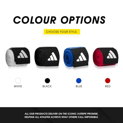 adidas Boxing Hand Wrap - for Men, Women, Unisex - color: WHITE, size: 177.165 Inch